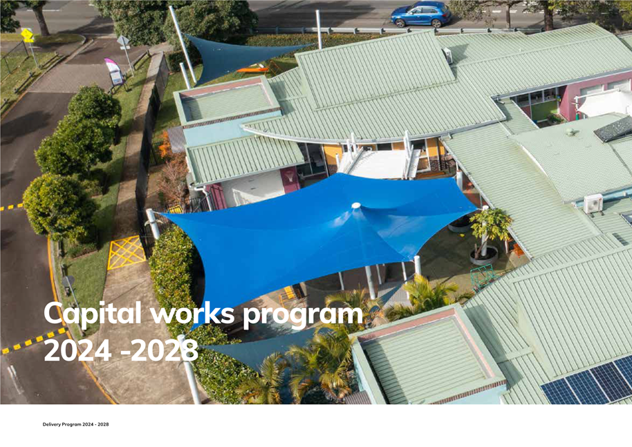A blue tarp over a building

Description automatically generated
