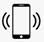 A black cell phone with a white screen

Description automatically generated